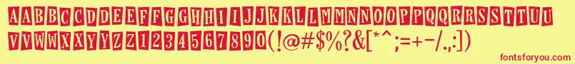 Horseshoeslemonade Font – Red Fonts on Yellow Background