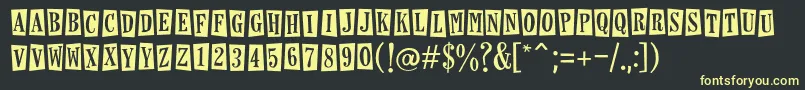 Horseshoeslemonade Font – Yellow Fonts on Black Background