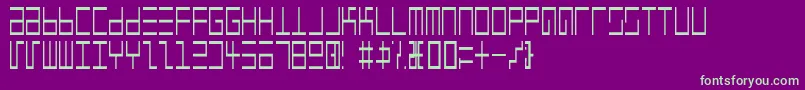 Шрифт Eppsenlr – зелёные шрифты на фиолетовом фоне