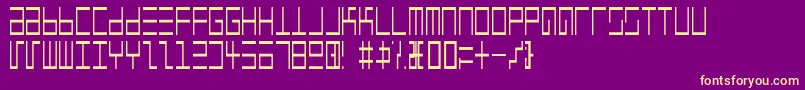 Eppsenlr Font – Yellow Fonts on Purple Background