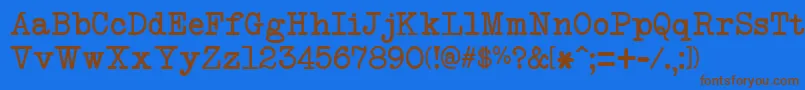 NeobulletinLimitedFreeVersion Font – Brown Fonts on Blue Background