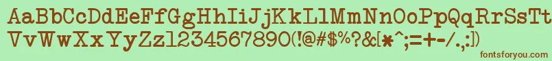 NeobulletinLimitedFreeVersion Font – Brown Fonts on Green Background