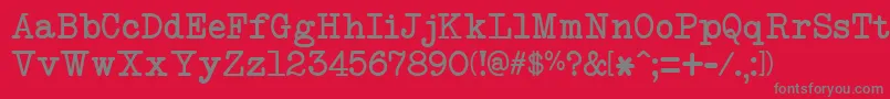 NeobulletinLimitedFreeVersion Font – Gray Fonts on Red Background