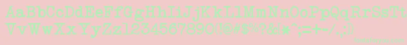 NeobulletinLimitedFreeVersion Font – Green Fonts on Pink Background