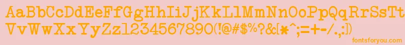 NeobulletinLimitedFreeVersion Font – Orange Fonts on Pink Background