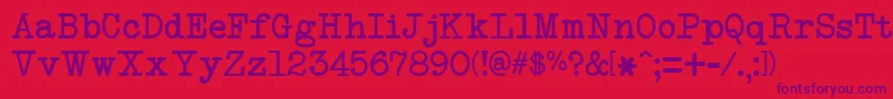 NeobulletinLimitedFreeVersion-Schriftart – Violette Schriften auf rotem Hintergrund