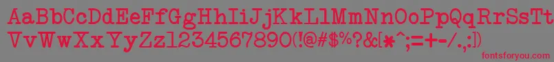 NeobulletinLimitedFreeVersion Font – Red Fonts on Gray Background