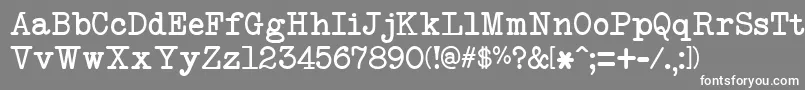 フォントNeobulletinLimitedFreeVersion – 灰色の背景に白い文字
