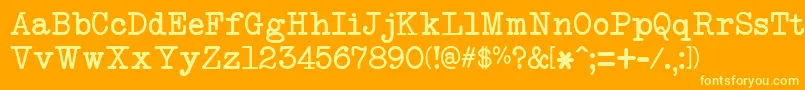 NeobulletinLimitedFreeVersion Font – Yellow Fonts on Orange Background
