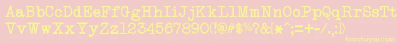 NeobulletinLimitedFreeVersion Font – Yellow Fonts on Pink Background