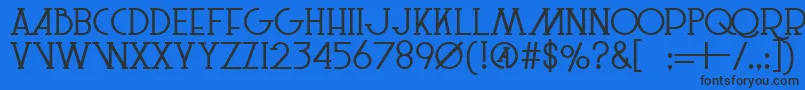 LeSuperSerifSemibold Font – Black Fonts on Blue Background