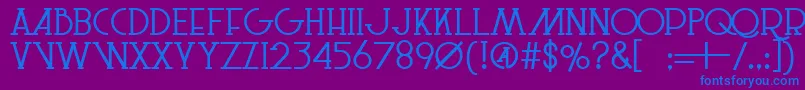 LeSuperSerifSemibold-Schriftart – Blaue Schriften auf violettem Hintergrund