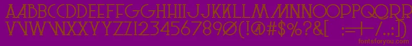 LeSuperSerifSemibold Font – Brown Fonts on Purple Background