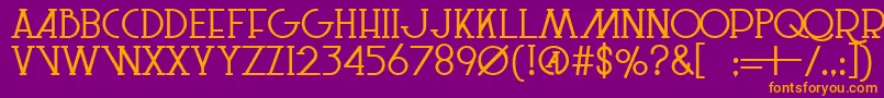 LeSuperSerifSemibold Font – Orange Fonts on Purple Background