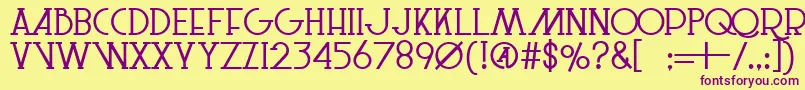 LeSuperSerifSemibold Font – Purple Fonts on Yellow Background