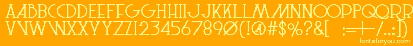 LeSuperSerifSemibold Font – Yellow Fonts on Orange Background