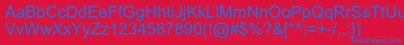 Haiseltone Font – Blue Fonts on Red Background