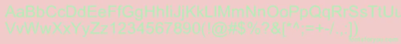 Haiseltone Font – Green Fonts on Pink Background