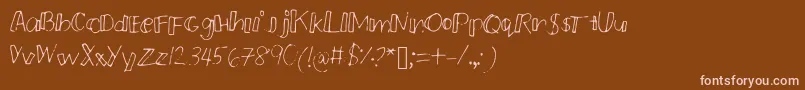 Pmsmallcrew Font – Pink Fonts on Brown Background