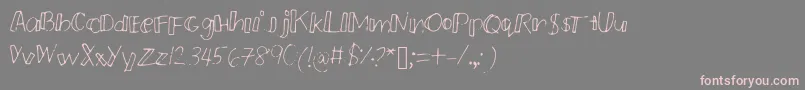 Pmsmallcrew Font – Pink Fonts on Gray Background