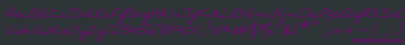 Nina Font – Purple Fonts on Black Background