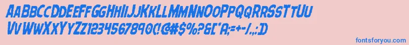 Terrorbabblecondital Font – Blue Fonts on Pink Background