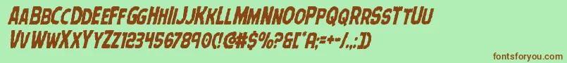 Terrorbabblecondital Font – Brown Fonts on Green Background