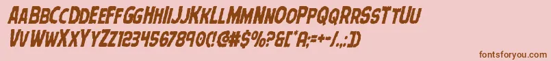 Terrorbabblecondital Font – Brown Fonts on Pink Background