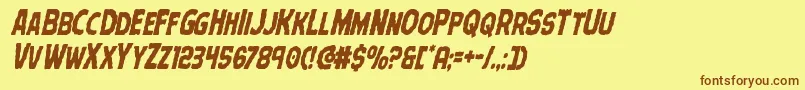 Terrorbabblecondital Font – Brown Fonts on Yellow Background