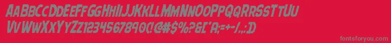 Terrorbabblecondital Font – Gray Fonts on Red Background