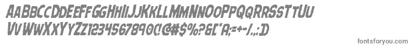 Terrorbabblecondital-fontti – harmaat kirjasimet valkoisella taustalla