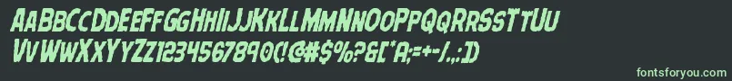 Terrorbabblecondital Font – Green Fonts on Black Background