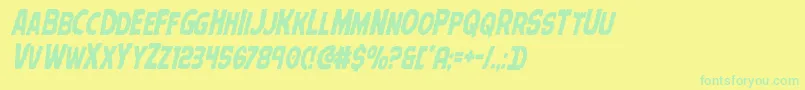Terrorbabblecondital Font – Green Fonts on Yellow Background