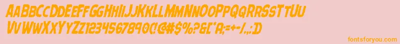 Terrorbabblecondital Font – Orange Fonts on Pink Background