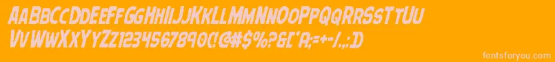 Terrorbabblecondital Font – Pink Fonts on Orange Background