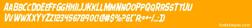 Terrorbabblecondital Font – White Fonts on Orange Background