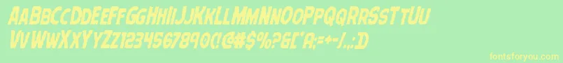 Terrorbabblecondital Font – Yellow Fonts on Green Background