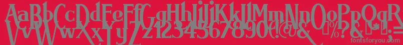 Brimarg Font – Gray Fonts on Red Background