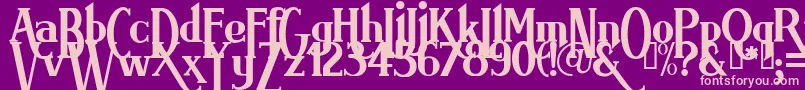 Шрифт Brimarg – розовые шрифты на фиолетовом фоне