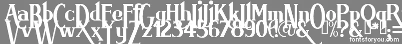 Brimarg-Schriftart – Weiße Schriften auf grauem Hintergrund