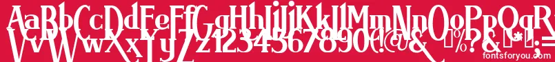 Brimarg Font – White Fonts on Red Background