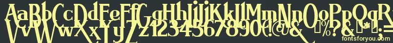 Brimarg-Schriftart – Gelbe Schriften auf schwarzem Hintergrund