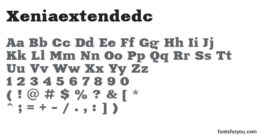 Шрифт Xeniaextendedc – алфавит, цифры, специальные символы
