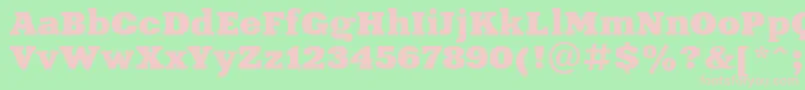 Xeniaextendedc Font – Pink Fonts on Green Background