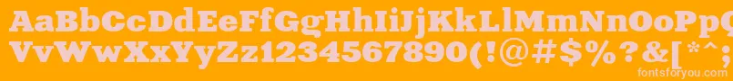 Xeniaextendedc Font – Pink Fonts on Orange Background