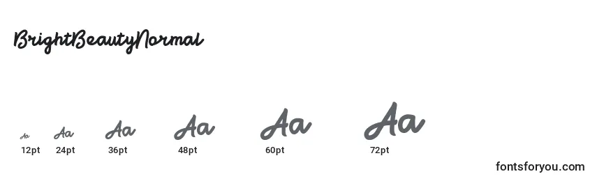 BrightBeautyNormal (82985) Font Sizes