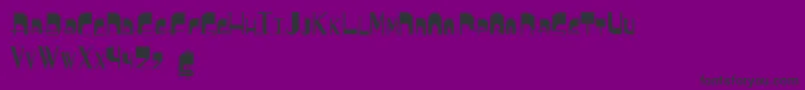 BoldyheadCollege-Schriftart – Schwarze Schriften auf violettem Hintergrund
