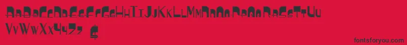 BoldyheadCollege Font – Black Fonts on Red Background