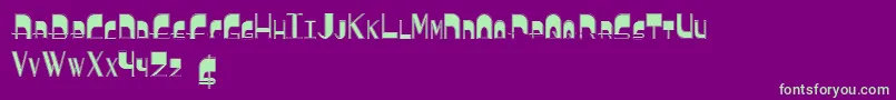 BoldyheadCollege Font – Green Fonts on Purple Background