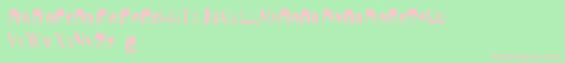 BoldyheadCollege Font – Pink Fonts on Green Background